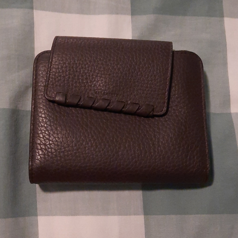 Dark brown ALL SAINTS leather wallet